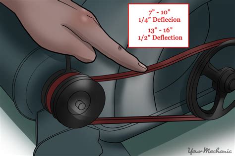 How do you adjust the tension on an engine belt?