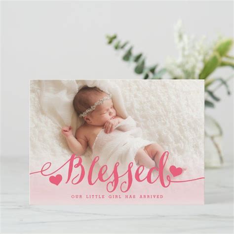 How do you announce a blessed with a baby girl?