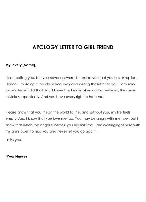 How do you apologize to a female friend?
