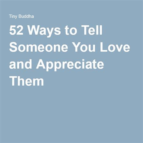 How do you appreciate someone you love?