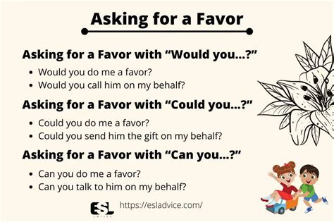How do you ask for a favor professionally?