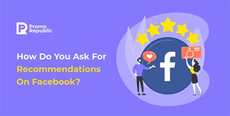 How do you ask for recommendations on Facebook post?