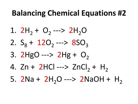 How do you balance chemical equations and reaction types?