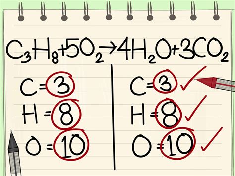 How do you balance chemical equations in words?