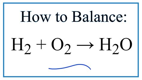 How do you balance h2o?