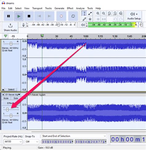 How do you balance tracks in Audacity?