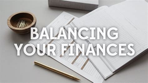 How do you balance your finances?