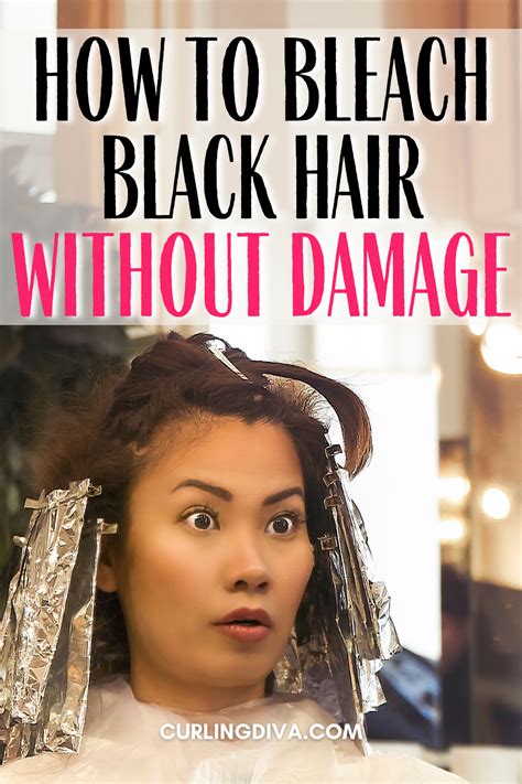 How do you bleach black hair without damaging it?