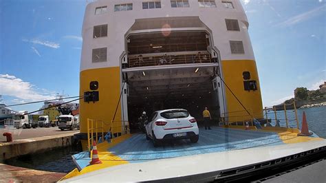 How do you board a ferry with a car?