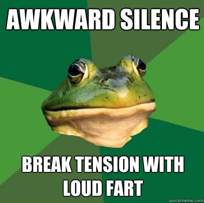 How do you break awkward tension with a guy?