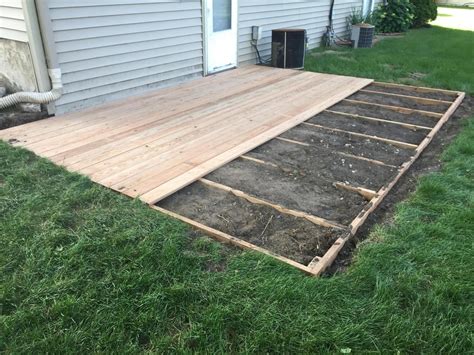 How do you build a ground level deck without digging?
