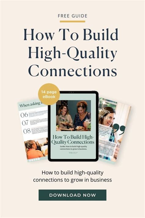 How do you build high quality connections?