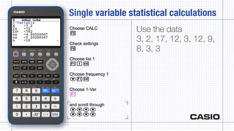 How do you calculate Casio statistics?