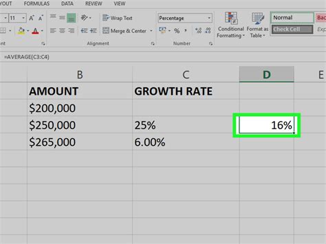 How do you calculate annual growth rate in Excel?