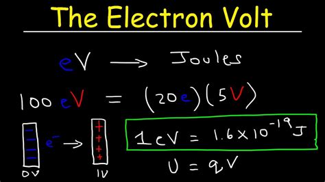 How do you calculate eV from V?