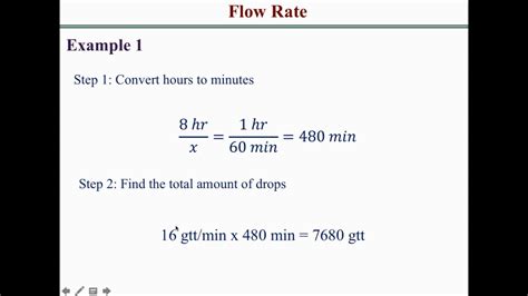 How do you calculate flow rate?