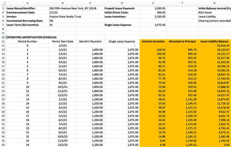 How do you calculate lease schedule?