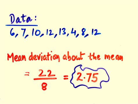 How do you calculate mean deviation from the mean?