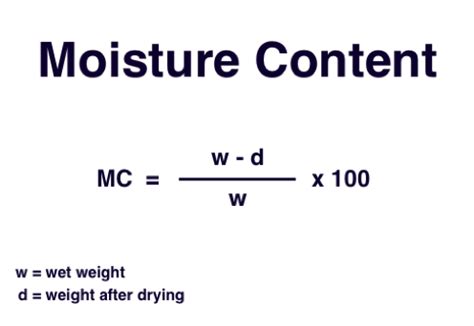 How do you calculate moisture level?