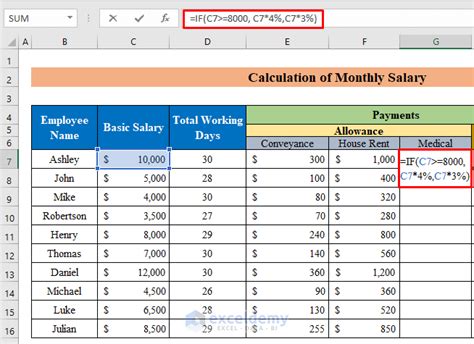 How do you calculate total monthly pay?