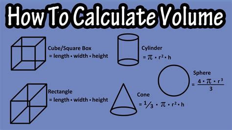 How do you calculate volume?