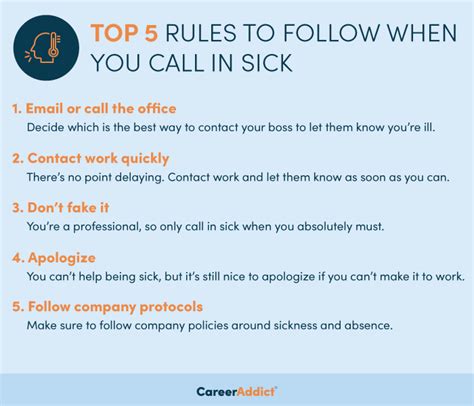 How do you call in sick at work?