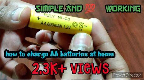 How do you charge AA batteries with boiling water?