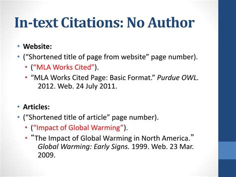 How do you cite a website with no author and no page number MLA?