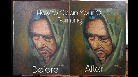How do you clean a 50 year old oil painting?