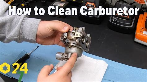 How do you clean a carburetor quickly?
