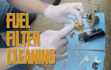 How do you clean a fuel pump module?