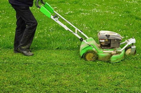 How do you clean a lawn mower after cutting wet grass?