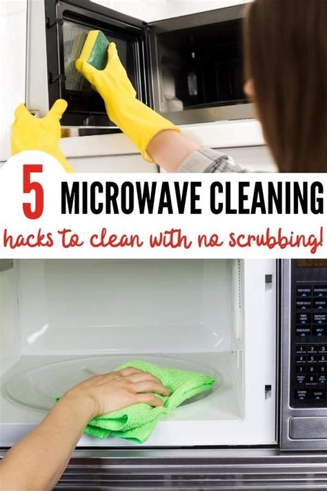 How do you clean a microwave without scrubbing it?