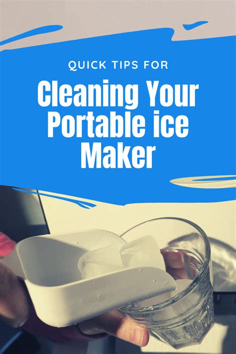How do you clean a portable ice maker with vinegar?
