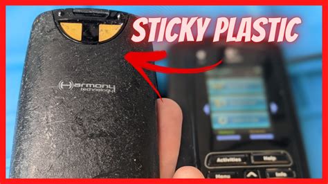 How do you clean a sticky remote control?