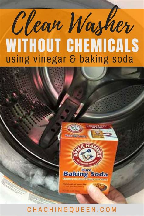 How do you clean a washing machine with baking soda and vinegar?