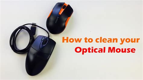 How do you clean an optical mouse?