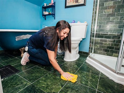 How do you clean bathroom floors everyday?