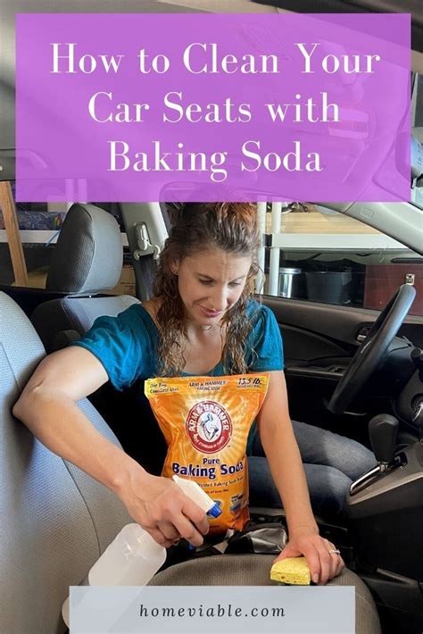 How do you clean car upholstery with baking soda and vinegar?