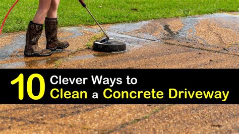 How do you clean concrete naturally?