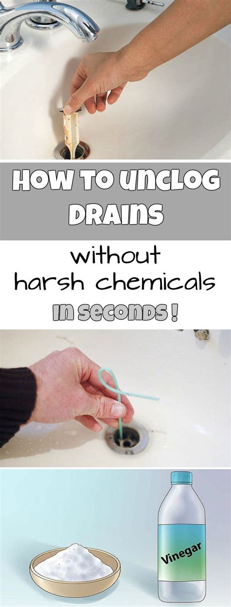 How do you clean drains without harsh chemicals?