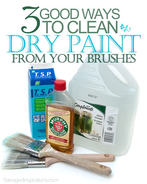How do you clean dried paint?