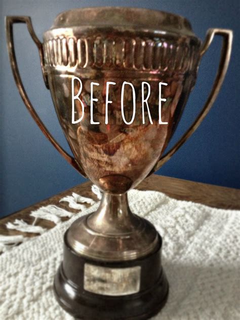How do you clean old silver trophies?