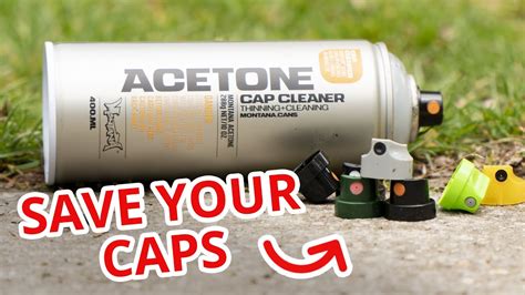 How do you clean spray can caps?