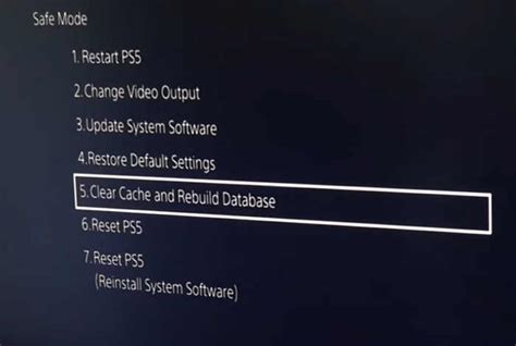 How do you clear cache or rebuild database on PS5 reddit?