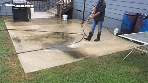 How do you completely clean concrete?