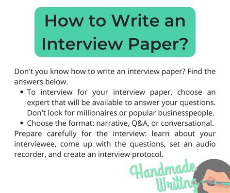 How do you conduct an interview essay?