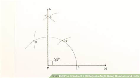 How do you construct an angle 90 with a compass?