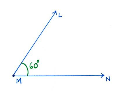 How do you construct an angle of 60 using a compass?