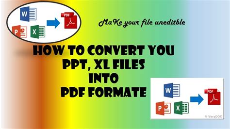 How do you convert PowerPoint to Uneditable?